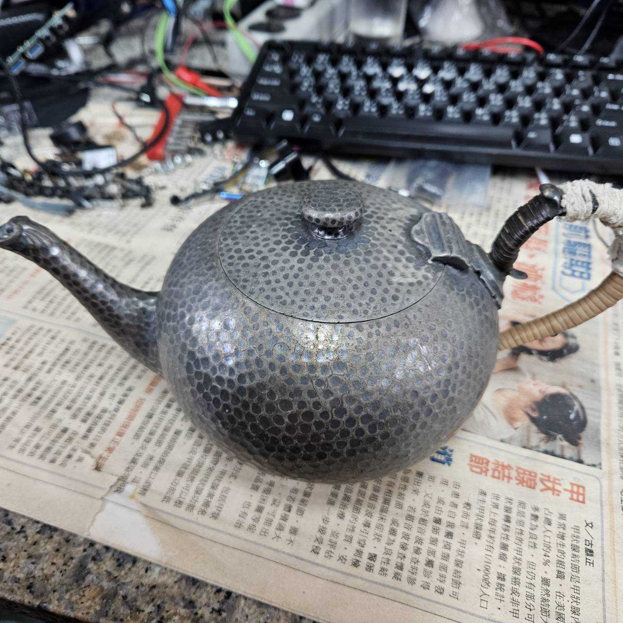3188-花紋捶出來的茶壺
