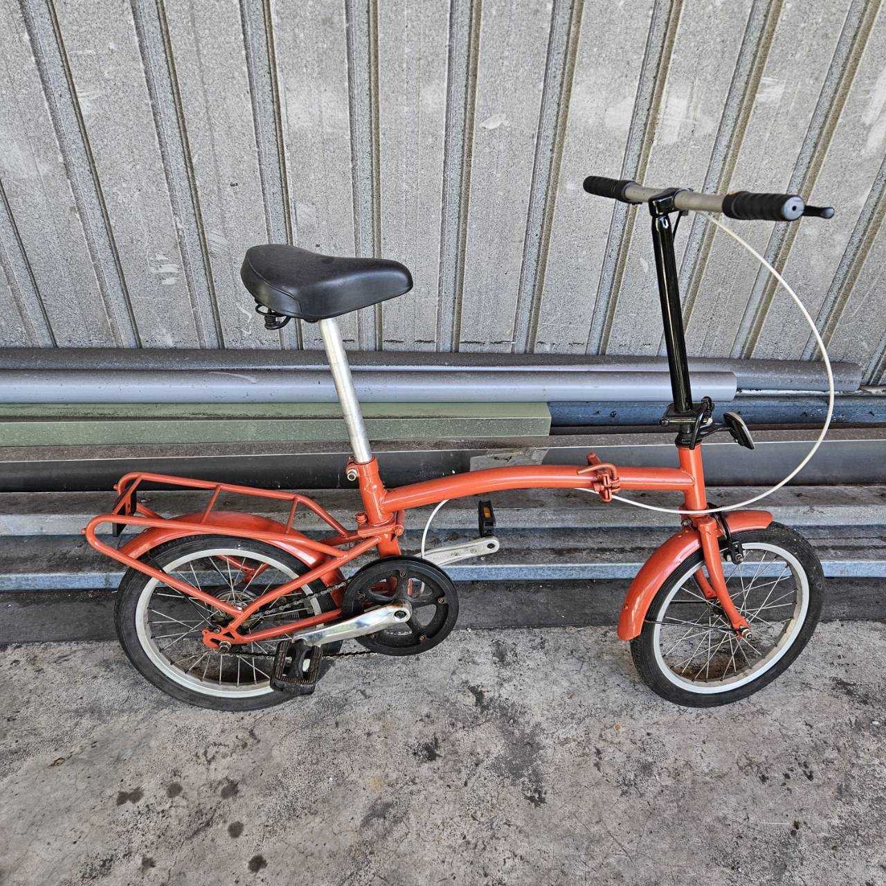 3381-簡易橘色摺疊車