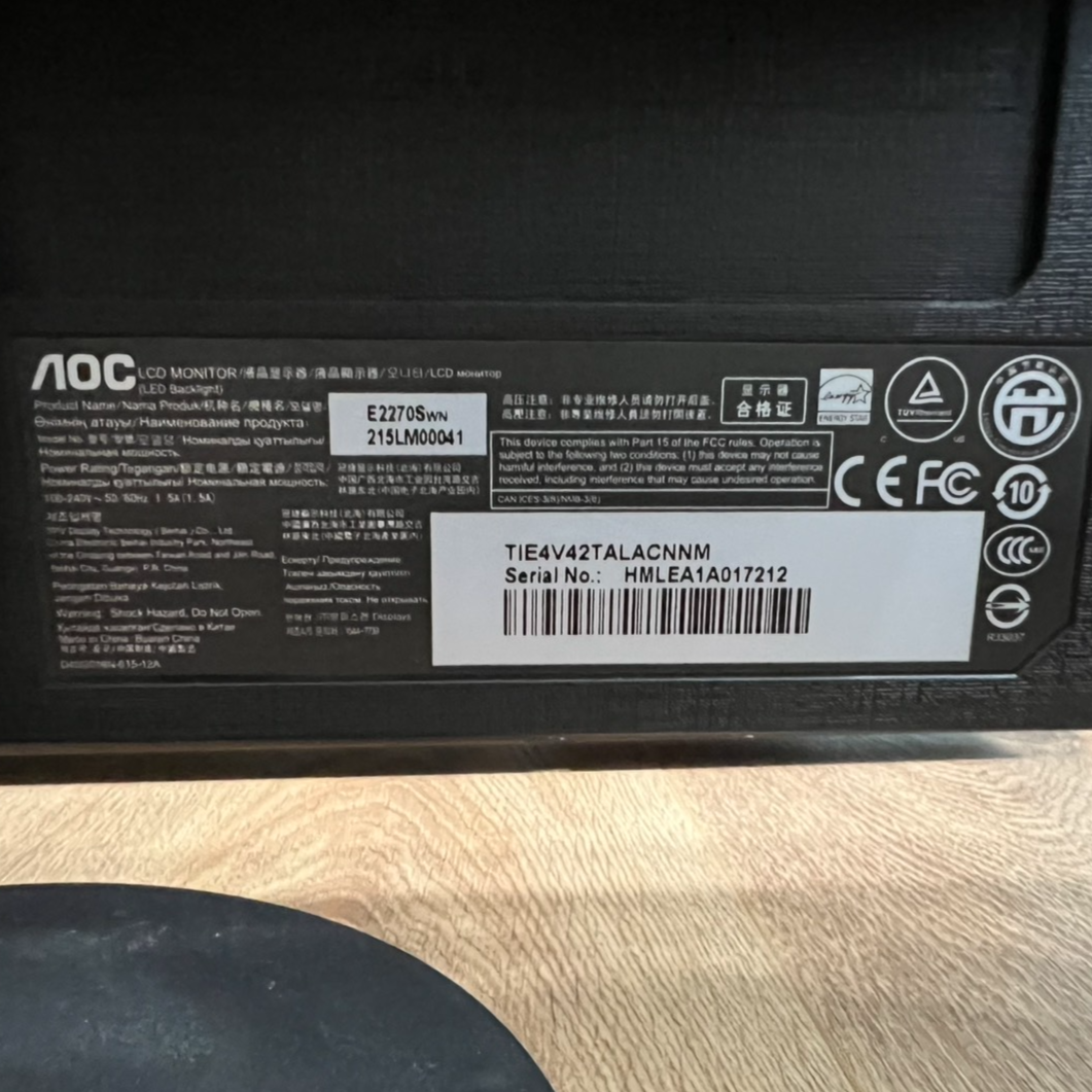 2210-AOC電腦螢幕22吋-031