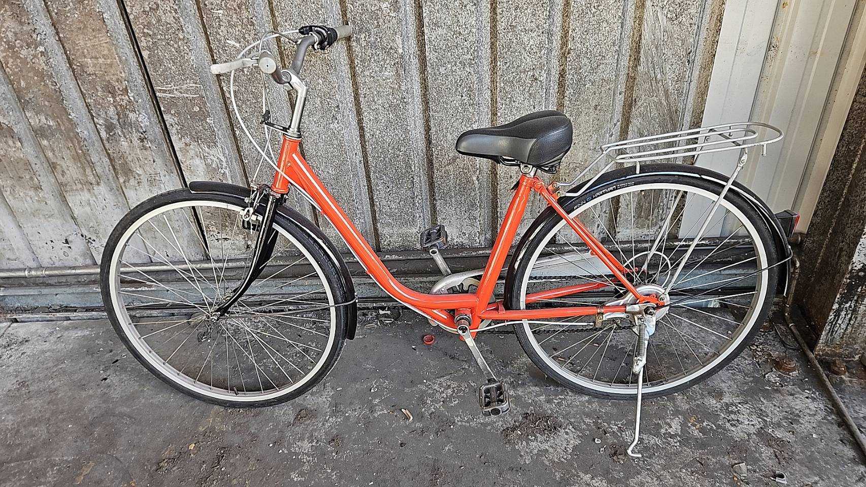 3398-橘色六速淑女車