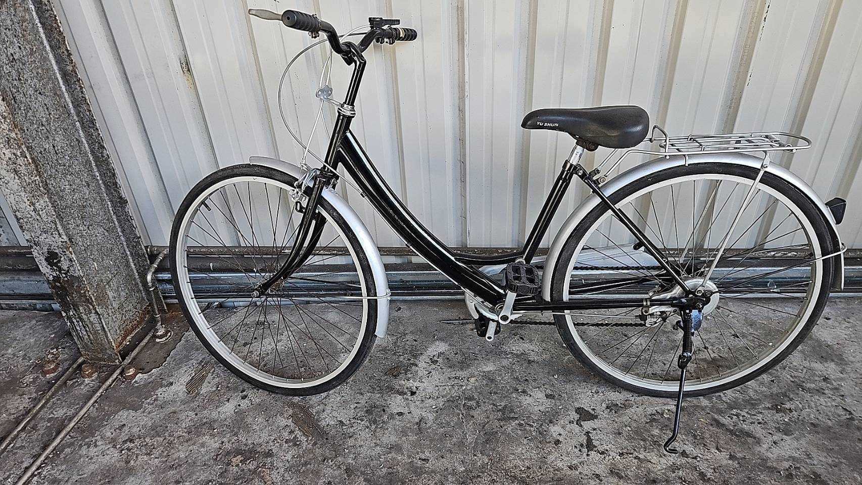 3392-黑色平把七段變速淑女車