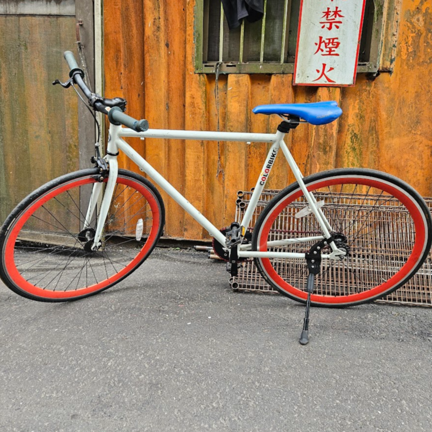 2049-紅輪圈單速車