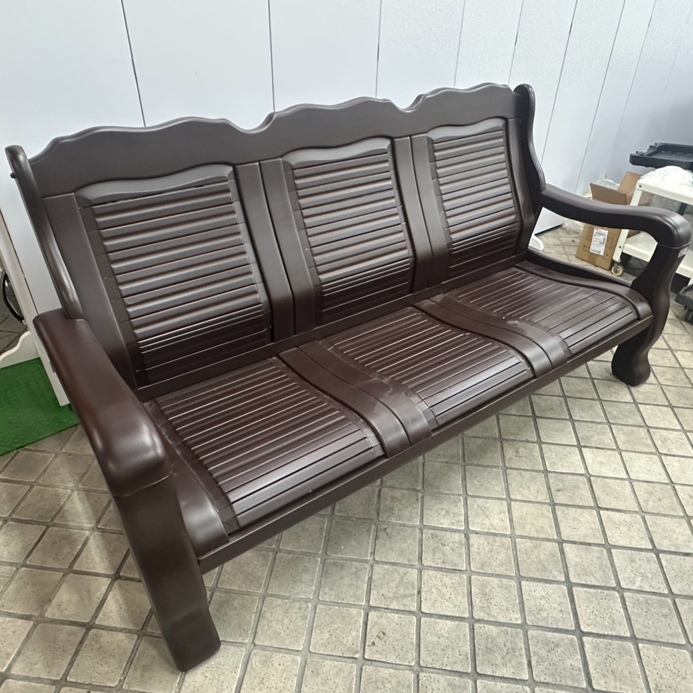 2997-R152三人木椅